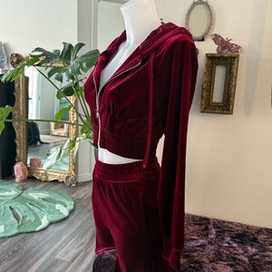 Velvet Burgundy 2 Piece Set small